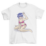 Anime girl bikini t-shirt design