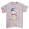 Anime girl bikini t-shirt design