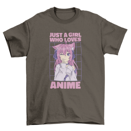 Girl who loves anime t-shirt